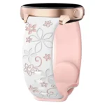 Two Color Bauhinia Embossed Silicone Watch Band