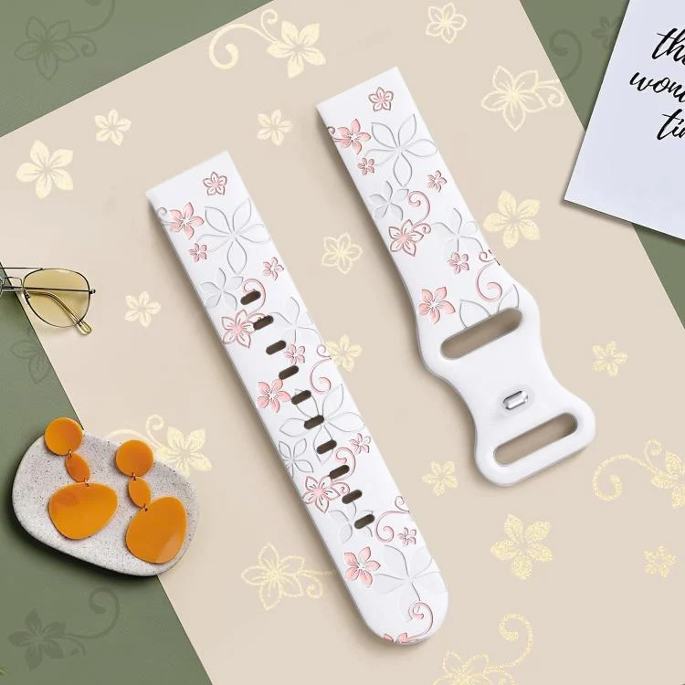 EDA007609601A_1.webp Two Color Bauhinia Embossed Silicone Watch Band - Image 4