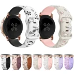 Two Color Bauhinia Embossed Silicone Watch Band - Image 2