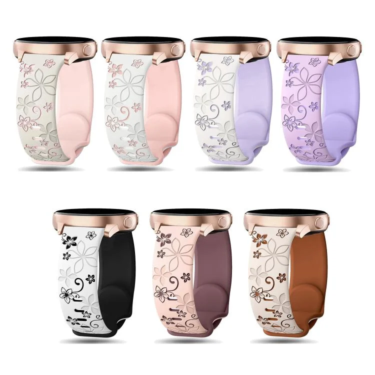 EDA0076096_B2.webp Two Color Bauhinia Embossed Silicone Watch Band - Image 3