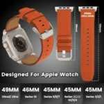 Titanium Buckle Nappa Genuine Leather Watch Band, For Apple Watch 46mm / 49mm / 45mm / 44mm, For Apple Watch 42mm / 41mm / 40mm / 38mm - Image 4