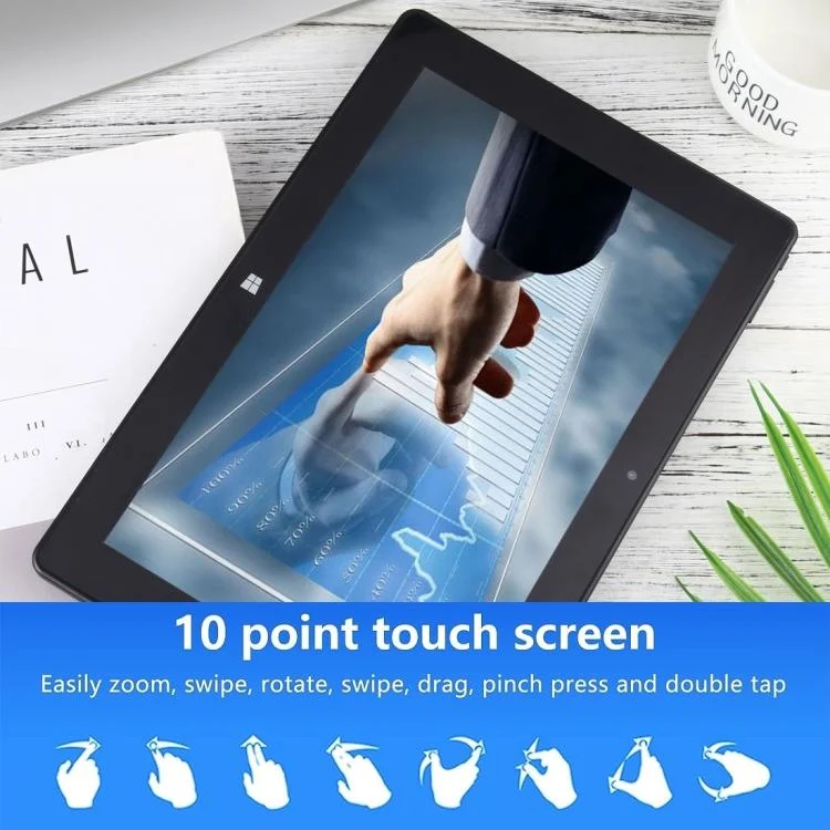 EDA0076102_B2.webp HONGSAMDE 10.1 inch 2 in 1 Tablet PC, Windows 11, Intel Celeron J4105 Quad Core No Keyboard - Image 3