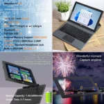 HONGSAMDE 10.1 inch 2 in 1 Tablet PC, Windows 11, Intel Celeron J4105 Quad Core No Keyboard - Image 5