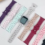 Dog Paw Bones Butterfly Buckle Silicone Watch Band, For Apple Watch 46mm / 49mm / 45mm / 44mm - Image 2