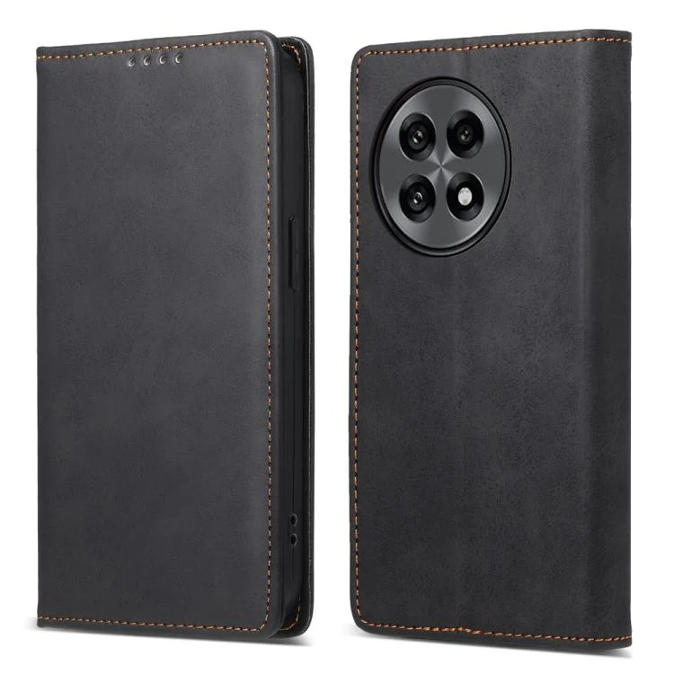 Business Solid Color Magnetic RFID Leather Phone Case, For OnePlus 13R / Ace 5 / Ace 5 Pro