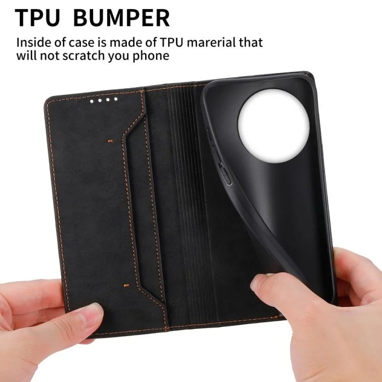 EDA007615301A_4.webp Business Solid Color Magnetic RFID Leather Phone Case, For OnePlus 13R / Ace 5 / Ace 5 Pro - Image 5