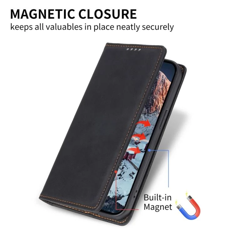 EDA007615301A_5.webp Business Solid Color Magnetic RFID Leather Phone Case, For OnePlus 13R / Ace 5 / Ace 5 Pro - Image 6