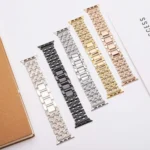 Five-bead Stripe Stainless Steel Watch Band, For Apple Watch 46mm / 49mm / 45mm / 44mm, For Apple Watch 42mm / 41mm / 40mm / 38mm - Image 2