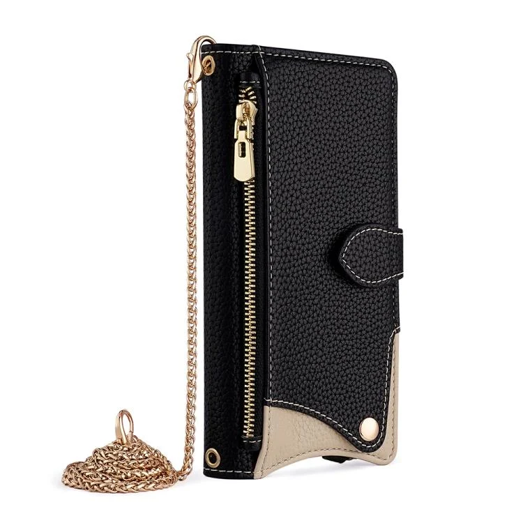EDA007625802A_1.webp Crossbody Chain Fishtail Litchi Leather Phone Case, For Redmi Note 13 4G, For Redmi K70E / Xiaomi Poco X6 Pro - Image 2