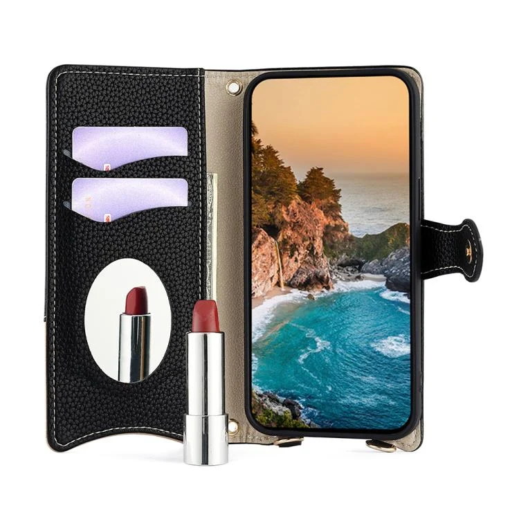 EDA007625802A_2.webp Crossbody Chain Fishtail Litchi Leather Phone Case, For Redmi Note 13 4G, For Redmi K70E / Xiaomi Poco X6 Pro - Image 3