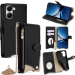 Crossbody Chain Fishtail Litchi Leather Phone Case, For Redmi Turbo 4 / Xiaomi Poco X7 Pro, For Redmi Note 14 Pro 4G, For Redmi Note 14 4G 163.25mm
