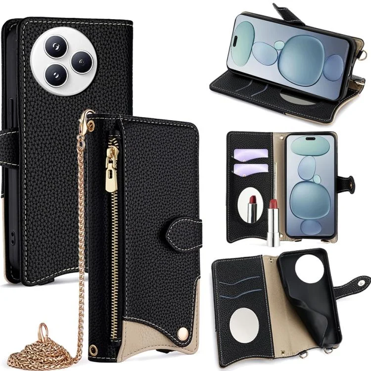 EDA007625903A.webp Crossbody Chain Fishtail Litchi Leather Phone Case, For Xiaomi Civi 5 Pro, For Xiaomi 15 Ultra, For Xiaomi 14 - Image 1