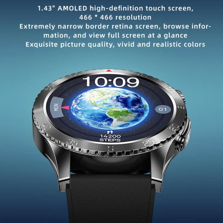 EDA0076264_B3.webp H9 1.43 inch Silicone Strap ECG Smart Watch Supports Bluetooth Calls/Smart Voice Assistant - Image 4