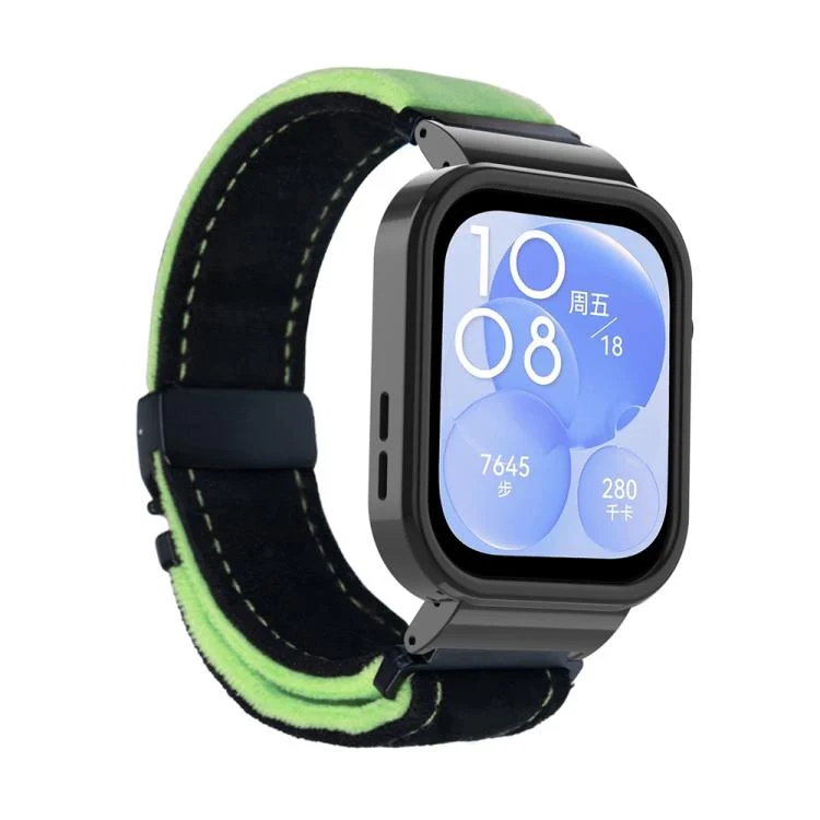 EDA007627101A_1.webp Brushed Metal Black Frame Watch Band - Image 5