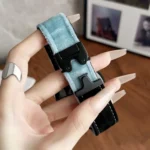 Brushed Metal Black Frame Watch Band - Image 3