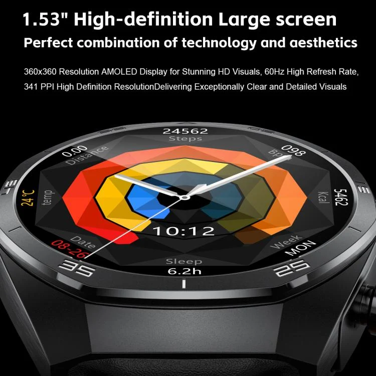 EDA0076273_B2.webp GT97 1.53 inch Round Screen 2 in 1 Bluetooth Earphone Silicone Strap Smart Watch Supports Bluetooth Calls - Image 3