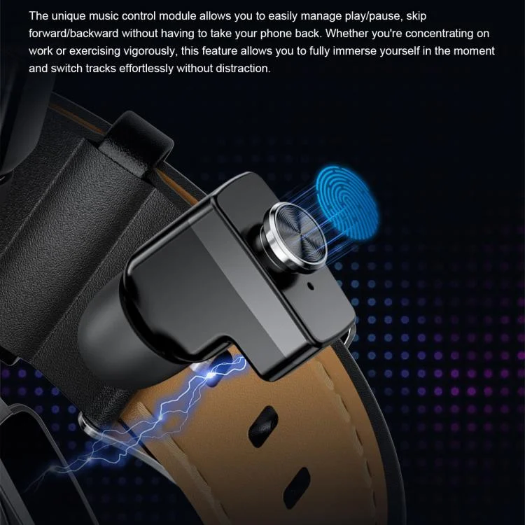 EDA0076273_B5.webp GT97 1.53 inch Round Screen 2 in 1 Bluetooth Earphone Silicone Strap Smart Watch Supports Bluetooth Calls - Image 6