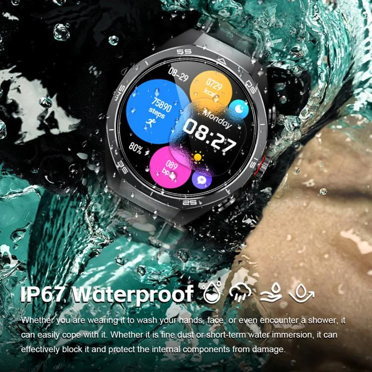 EDA0076273_B8.webp GT97 1.53 inch Round Screen 2 in 1 Bluetooth Earphone Silicone Strap Smart Watch Supports Bluetooth Calls - Image 9