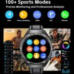 GT97 1.53 inch Round Screen 2 in 1 Bluetooth Earphone Leather Strap Smart Watch Supports Bluetooth Calls - Image 5