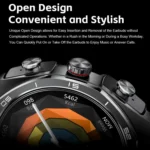 GT97 1.53 inch Round Screen 2 in 1 Bluetooth Earphone Leather Strap Smart Watch Supports Bluetooth Calls - Image 10