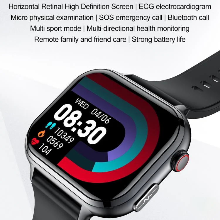 EDA0076289_B1.webp TK17 1.91 inch Horizontal Screen Silicone Strap Smart Watch Supports ECG Electrocardiogram - Image 2