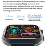 TK17 1.91 inch Horizontal Screen Silicone Strap Smart Watch Supports ECG Electrocardiogram - Image 3