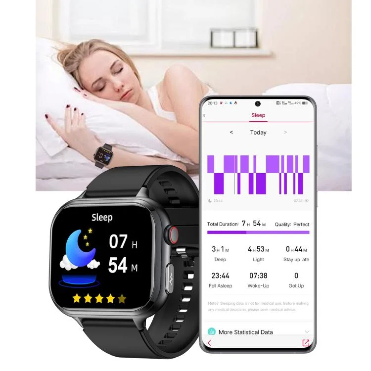 EDA0076289_B8.webp TK17 1.91 inch Horizontal Screen Silicone Strap Smart Watch Supports ECG Electrocardiogram - Image 9