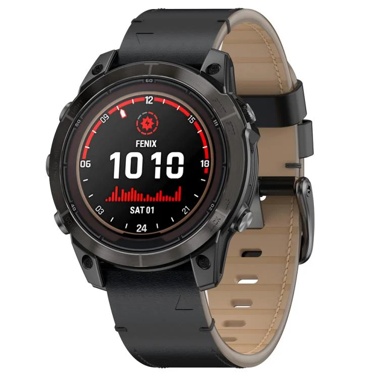 Stitched Genuine Leather Quick Release Watch Band