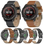 Stitched Genuine Leather Quick Release Watch Band - Image 2