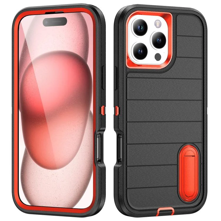 EDA007632101A.webp Defender Gen2 Rugged PC + Silicone Phone Case with Holder, For iPhone 16 Pro Max, For iPhone 16 Pro - Image 1