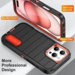 Defender Gen2 Rugged PC + Silicone Phone Case with Holder, For iPhone 16 Pro Max, For iPhone 16 Pro - Image 3