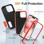 Defender Gen2 Rugged PC + Silicone Phone Case with Holder, For iPhone 16 Pro Max, For iPhone 16 Pro - Image 4
