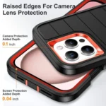 Defender Gen2 Rugged PC + Silicone Phone Case with Holder, For iPhone 16 Pro Max, For iPhone 16 Pro - Image 5