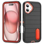 Defender Gen2 Rugged PC + Silicone Phone Case with Holder, For iPhone 16 Plus, For iPhone 16