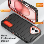 Defender Gen2 Rugged PC + Silicone Phone Case with Holder, For iPhone 16 Plus, For iPhone 16 - Image 3