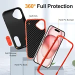 Defender Gen2 Rugged PC + Silicone Phone Case with Holder, For iPhone 16 Plus, For iPhone 16 - Image 4