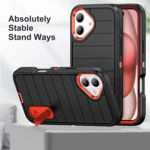 Defender Gen2 Rugged PC + Silicone Phone Case with Holder, For iPhone 16 Plus, For iPhone 16 - Image 6