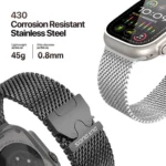 DUX DUCIS Milanese Air Series Stainless Steel Magnetic Watch Strap, For Apple Watch 46mm / 49mm / 45mm / 44mm, For Apple Watch 42mm / 41mm / 40mm / 38mm - Image 5