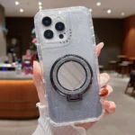 Mirror Holder Glitterr MagSafe Phone Case, For iPhone 15 Pro Max, For iPhone 15 Pro, For iPhone 15 Plus, For iPhone 15