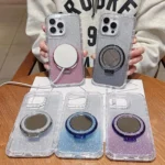 Mirror Holder Glitterr MagSafe Phone Case, For iPhone 16 Pro Max, For iPhone 16 Pro, For iPhone 16 Plus, For iPhone 16 - Image 2