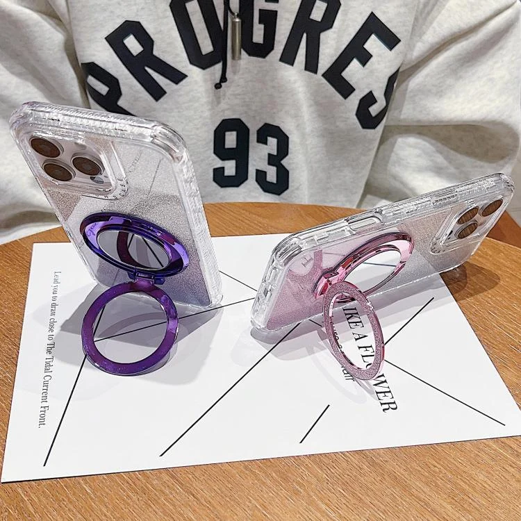 EDA0076377_B4.webp Mirror Holder Glitterr MagSafe Phone Case, For iPhone 16 Pro Max, For iPhone 16 Pro, For iPhone 16 Plus, For iPhone 16 - Image 5