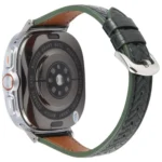 Metal Connector Heart-Shaped Embossed Leather Watch Band - Image 4