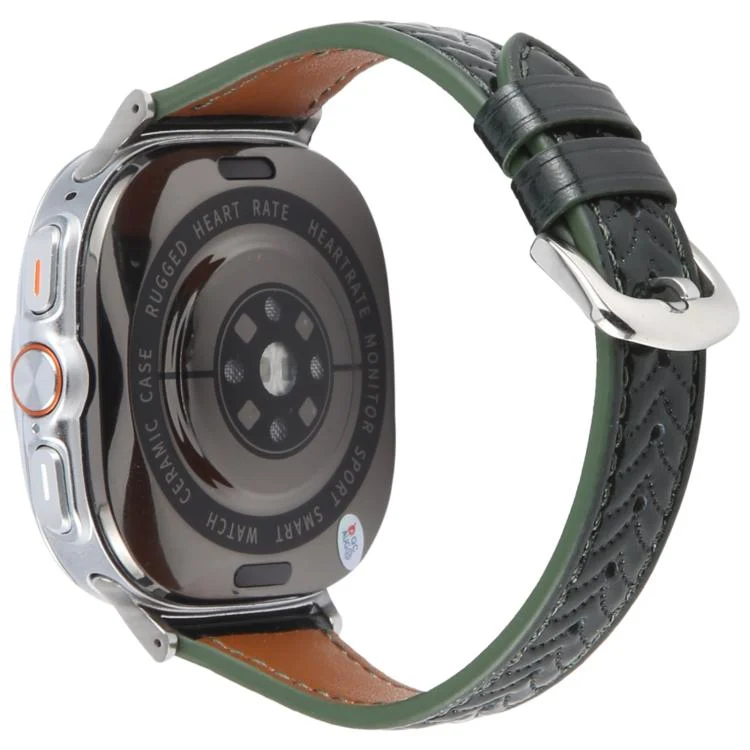 EDA007639101A_1.webp Metal Connector Heart-Shaped Embossed Leather Watch Band - Image 4