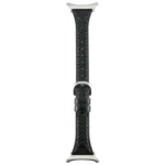 Metal Connector Heart-Shaped Embossed Leather Watch Band - Image 5