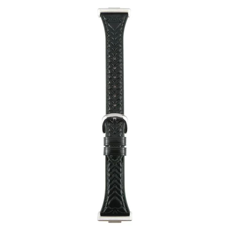 EDA007639401A_1.webp Metal Connector Heart-Shaped Embossed Leather Watch Band - Image 4