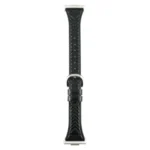 Metal Connector Heart-Shaped Embossed Leather Watch Band - Image 4