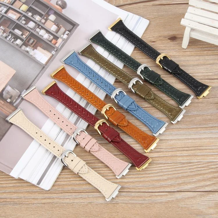 EDA0076394_B2.webp Metal Connector Heart-Shaped Embossed Leather Watch Band - Image 3