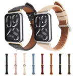 Metal Connector Heart-Shaped Embossed Leather Watch Band - Image 2