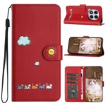 Cartoon Cats Leather Phone Case, For Redmi Note 14 Pro 4G, For Redmi Note 14 4G Global 163.25mm, For Redmi Note 14 5G Global, For Redmi Note 14 Pro 5G