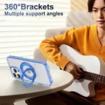 Translucent Frosted MagSafe Holder Phone Case with AI Button, For iPhone 16 Pro Max, For iPhone 16 Pro, For iPhone 16 Plus - Image 2